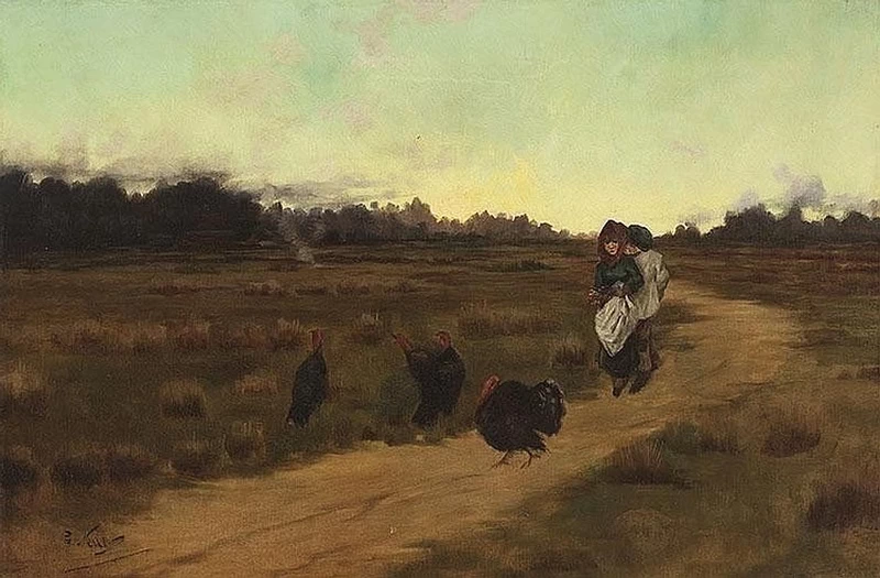 Un bacio tranquillo in un paesaggio